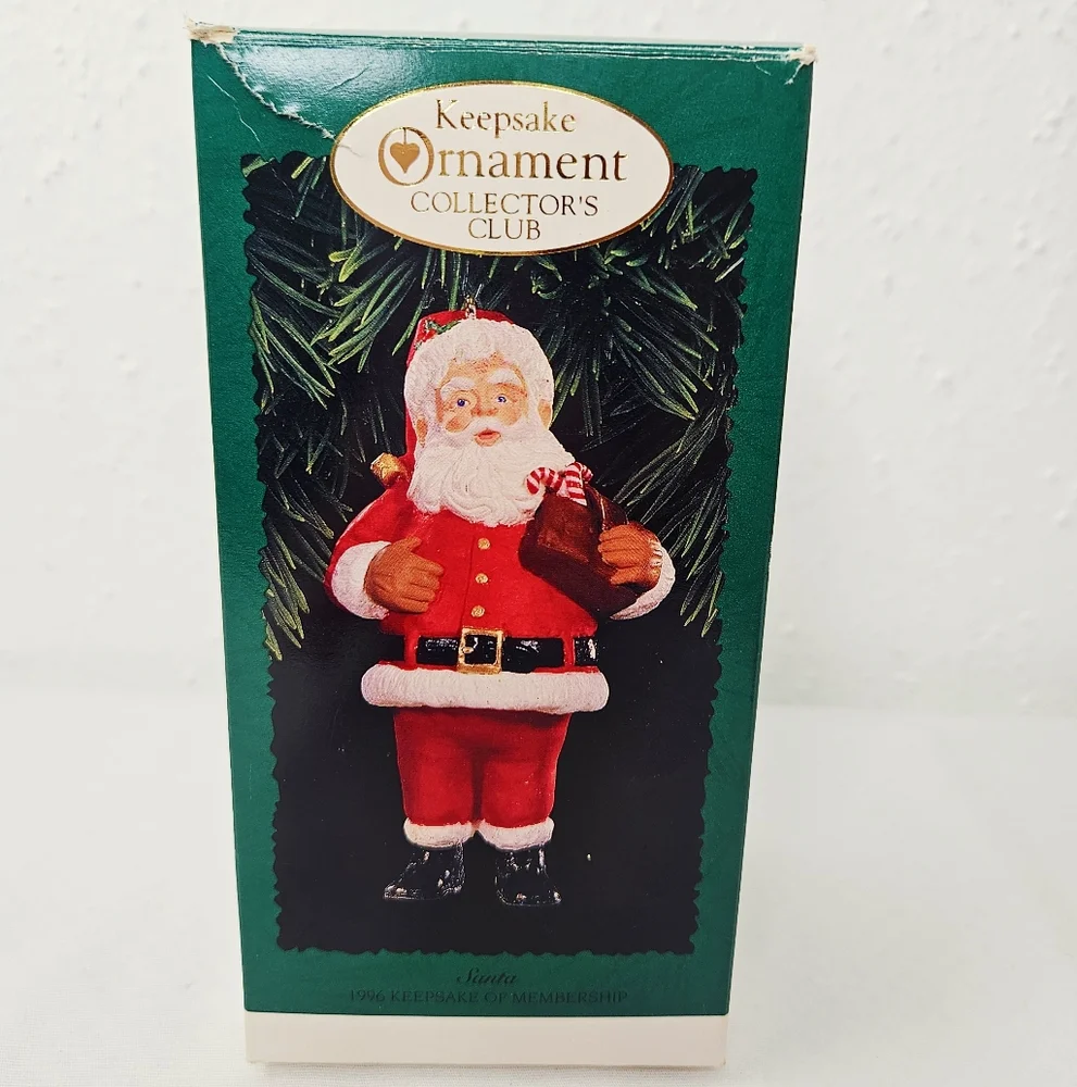 Hallmark Keepsake Santa Ornament 1996 Collector’s Club Bob Siedler